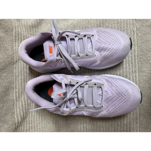 Nike Air Zoom Structure 24 Road Running Shoes, White-Lilac-Rush Orange 9 M US - Picture 7 of 9